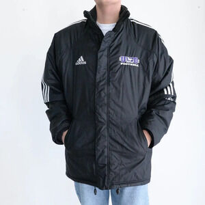 Adidas Y2K "UWO Mustangs Football" Winter Coat - Large -  Vintage
